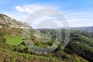 Summer rural landscape of Guipuzcoa