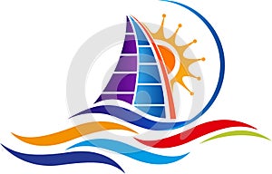 Summer sailboat logo