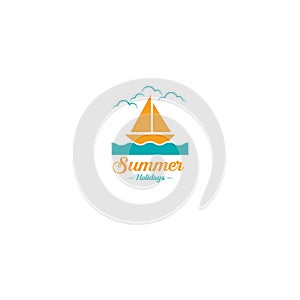 Summer sailboat logo