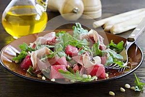 Summer salad with water-melon