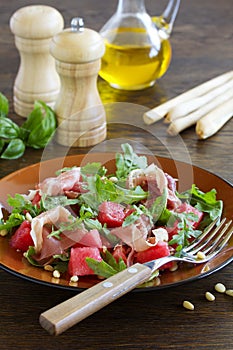 Summer salad with water-melon