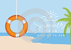 Summer sale background template