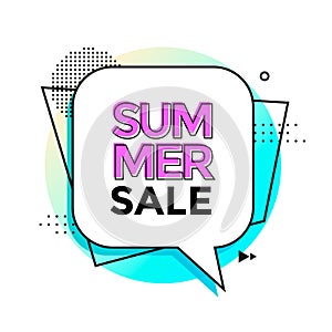 Summer sale banner discount or label template.