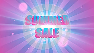 Summer sale banner. Sunbeams background. Abstract vector explosion