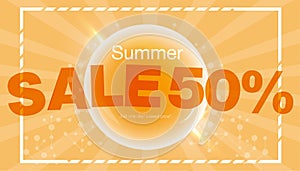 Summer Sale banner template design. layout design. End of season special offer banner. Vector illustration.