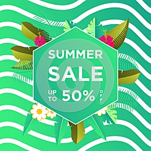 Summer sale banners or background design template colorful. Can be used for posters, banners, promotions on websites, social media