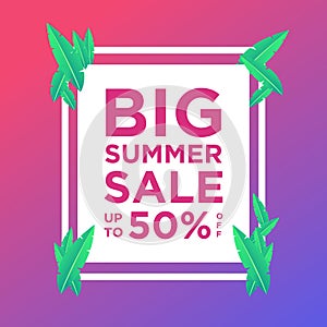 Summer sale banners or background design template colorful. Can be used for posters, banners, promotions on websites, social media