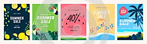 Summer sale banners and posters