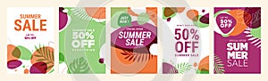 Summer sale banners and posters