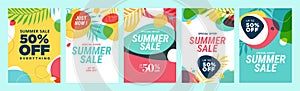 Summer sale banners and posters