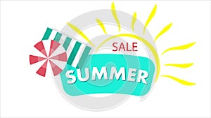 Summer sale beach banner