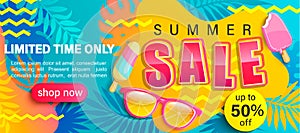 Summer Sale bright poster.