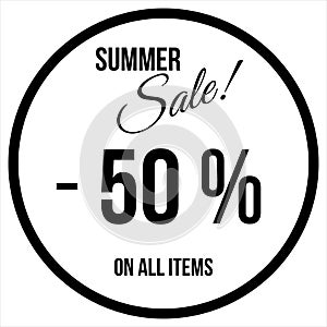 Summer Sale Card for Shops and Special Offer Discounts