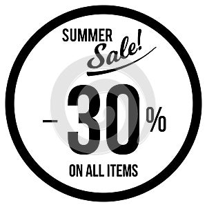 Summer Sale Card for Shops and Special Offer Discounts