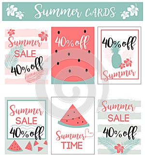 Summer sale cards/backgrounds/ banners photo