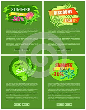 Summer Sale Collection of Web Vector Illustration