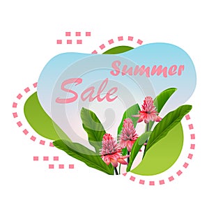 Summer Sale Design. Special Offer Illustration for Coupon, Voucher, Banner, Flyer, Promotional Poster, Invitation EPS 10