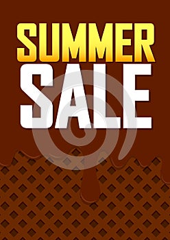 Summer Sale, discount poster design template, special offer, spend up and save more, vector illustration