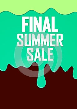 Summer Sale, discount poster design template, special offer, spend up and save more, vector illustration