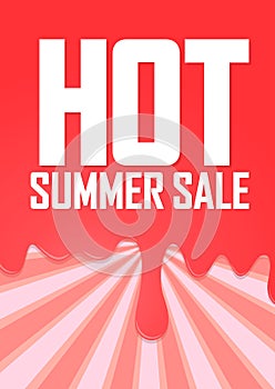 Summer Sale, discount poster design template, special offer, spend up and save more, vector illustration