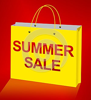 Summer Sale Displays Bargain Offers 3d Illustration