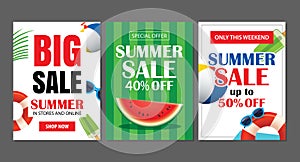 Summer sale emails background layout banners. Can be used for ,flyers, invitation, posters, brochure, voucher discount. Vector ad