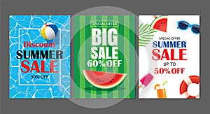Summer sale emails background layout banners. Can be used for ,flyers, invitation, posters, brochure, voucher discount. Vector ad