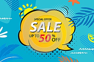 Summer sale emails and banners templates. Vector illustrations for website, posters, brochure, voucher discount, flyers,