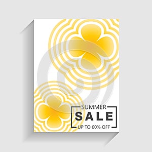 summer sale flayer design with flower