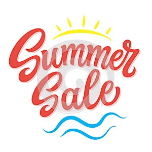 Summer sale. Hand lettering