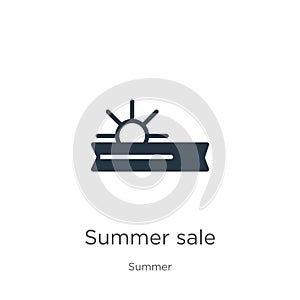 Summer sale icon vector. Trendy flat summer sale icon from summer collection isolated on white background. Vector illustration can
