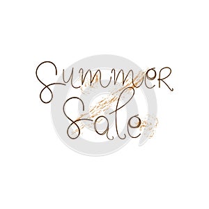 Summer sale lettering with percent sign background.