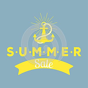 Summer sale clearance vector badges some shopping hand drawn