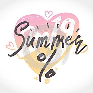 Summer sale picture calligraphic. Big gentle heart 2019.