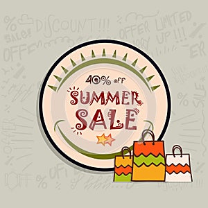 Summer Sale Poster, Banner or Flyer design.