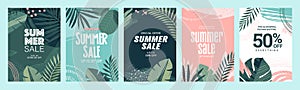 Summer sale posters design templates