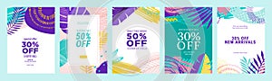 Summer sale posters design templates