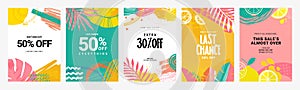 Summer sale posters design templates