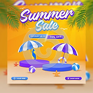 Summer sale promo template