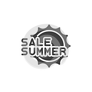 Summer sale promotion vector icon