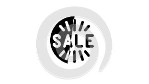 Summer Sale And Season Discount glyph icon animation