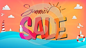 Summer sale season retail banner