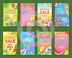Summer Sale Seasonal Offer Vector Illustration