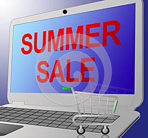 Summer Sale Shows Bargain Offers 3d Illustration