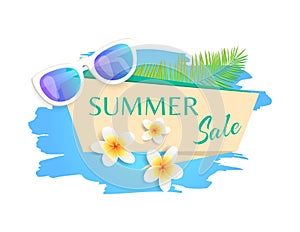 Summer Sale Summertime Banner Vector Illustration