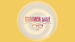 Summer Sale with sunglasses and waves