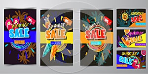 Summer sale template banner