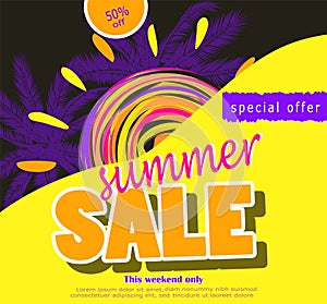 Summer sale template banner