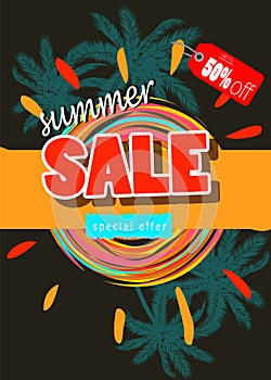 Summer sale template banner