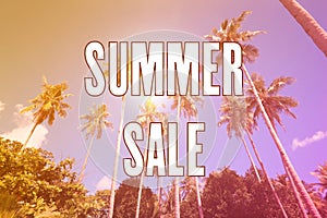 Summer sale text sign